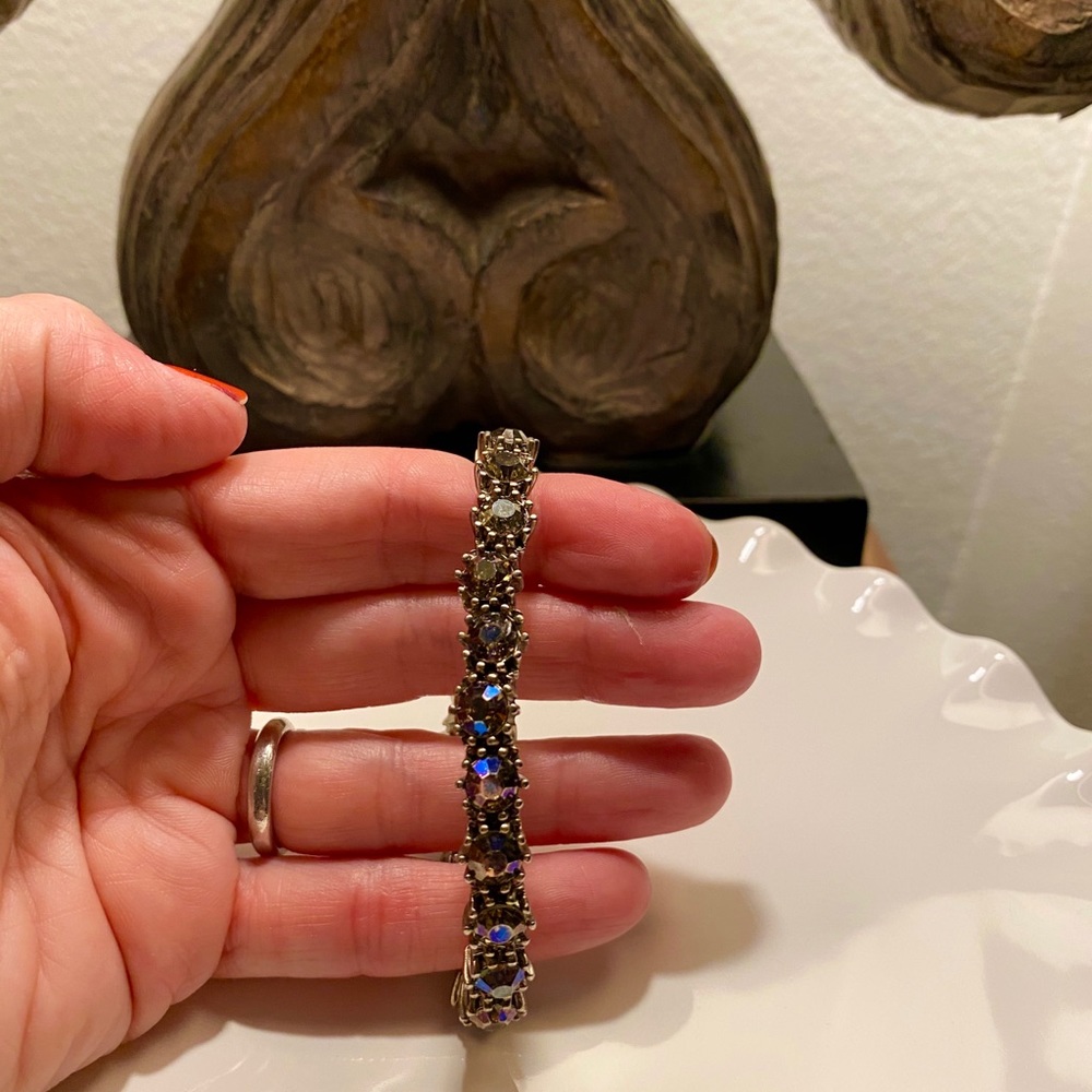 Cornflower Blue/Gray Gemstone Bracelet